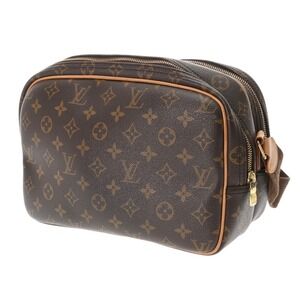 Louis Vuitton Monogram Canvas Brown Reporter Bag Shoulder